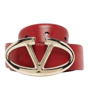 Pre-owned Leather belts Valentino Vintage , Red , Dames