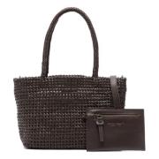 Susan Woven Leather Tote Bag Officine Creative , Brown , Dames