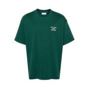 Slogan T-shirt 100% Katoen Drole de Monsieur , Green , Heren