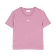 Roze T-shirt met vossenmotief Maison Kitsuné , Pink , Dames
