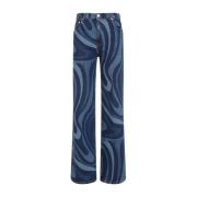 Wide Trousers Emilio Pucci , Blue , Dames