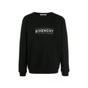 Logo Sweatshirt - Zwart Ronde Hals Lange Mouw Givenchy , Black , Heren