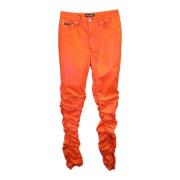 Pre-owned Cotton jeans Dolce & Gabbana Pre-owned , Orange , Dames