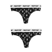 Katoen Tanga Bi-Pack Philipp Plein , Multicolor , Dames