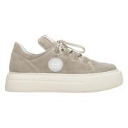 Dames Beige Velours Lage Sneakers Er00114568 Estro , Beige , Dames