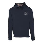 Heren Katoenen Sweatshirt met Logo Aquascutum , Blue , Heren