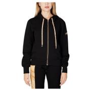 Zwarte bedrukte hoodie met rits Alviero Martini 1a Classe , Black , Da...