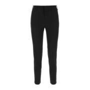 Stretch Viscose Zwarte Broek PT Torino , Black , Dames