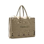 Tote Bags Twinset , Green , Dames