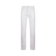 Witte Straight-Leg Broek Kiton , White , Heren