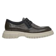 Heren Donkergroene Leren Brogues met een Elastische Zool Er00113807 Es...