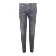 Slim-Fit Grijze Katoenen Jeans Dsquared2 , Gray , Heren