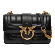 Elegante Mini Crossbody Tas Pinko , Black , Dames