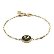 Interlocking armband in geel goud, onyx en diamant Gucci , Yellow , Da...