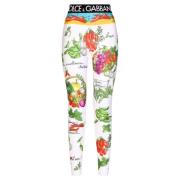 Iconische Logo Leggings Elastisch Ontwerp Dolce & Gabbana , Multicolor...