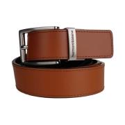 Reversible Leather Belt - Brown Harmont & Blaine , Brown , Heren