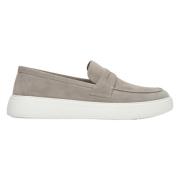 Heren Grijs & Beige Echt Suède Slip-On Loafers Er00112617 Estro , Beig...