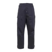 Cropped Broek Rechte Pasvorm Onderkant Snit Seafarer , Blue , Heren