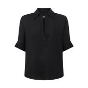 Elegante Shirt in Zwart Dondup , Black , Dames