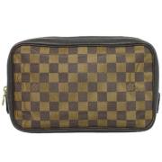 Pre-owned Canvas clutches Louis Vuitton Vintage , Brown , Dames