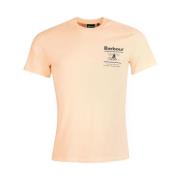 Nautische Stijl T-Shirt Koraalzand Barbour , Orange , Heren