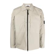 Ritssluiting Zand Overhemd - Klassieke Stijl Stone Island , Beige , He...