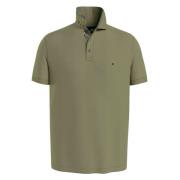 Vervaagde Olijf Palm Kraag Polo Tommy Hilfiger , Green , Heren