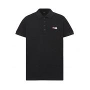 Wit Polo Shirt Contrast Logo Diesel , Black , Heren