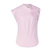 Knoop Detail Katoenen Top Isabel Marant , Pink , Dames