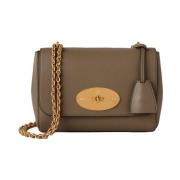 Lily Linen Green Leren Avondtas Mulberry , Green , Dames