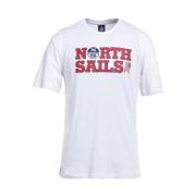 Witte Katoenen Logo Print T-shirt North Sails , White , Heren