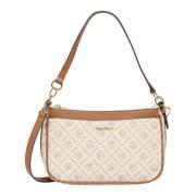 Handtas met Logoprint Carlo Colucci , Beige , Dames