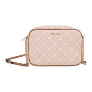 Handtas met Logoprint Carlo Colucci , Beige , Dames