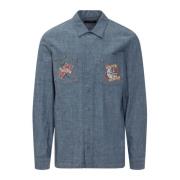 Denim Overhemd Gregor Seafarer , Blue , Heren