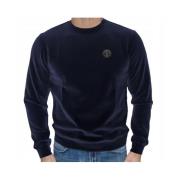 Heren Crewneck Sweatshirt Logo Print Plein Sport , Blue , Heren