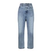 Biologisch Katoen Regular-Fit Blauwe Denim Jeans TotêMe , Blue , Dames