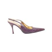 Pre-owned Leather heels Dolce & Gabbana Pre-owned , Purple , Dames