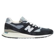 Suede Mesh Panel Sneakers New Balance , Black , Heren