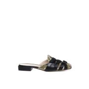 Zwarte Camouflage Sandalen met Gespen Alchimia , Black , Dames