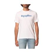 Katoenen Crewneck T-shirt met Blauw Logo RefrigiWear , White , Heren