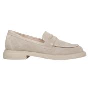 Dames Beige Penny Loafers gemaakt van Echt Velours Er00114534 Estro , ...