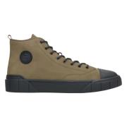 Heren Donkergroene High-Top Sneakers gemaakt van Nubuck voor Winter Er...