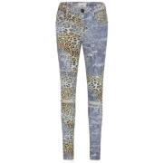 Leopard Print Skinny Jeans Collectie One Teaspoon , Multicolor , Dames