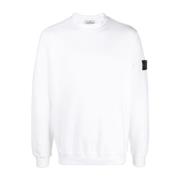 Witte Compass Sweatshirt Stone Island , White , Heren