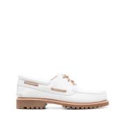 Witte platte schoenen met korrelige textuur Timberland , White , Heren