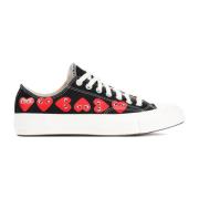 Multi Heart Low Top Sneakers Comme des Garçons Play , Black , Dames