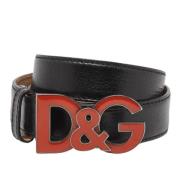 Pre-owned Leather belts Dolce & Gabbana Pre-owned , Black , Dames