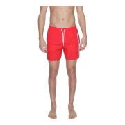Rood Zwemkleding met Veters Print Emporio Armani , Red , Heren