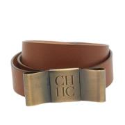 Pre-owned Leather belts Carolina Herrera Pre-owned , Brown , Dames