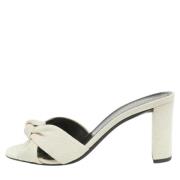 Pre-owned Canvas sandals Yves Saint Laurent Vintage , White , Dames